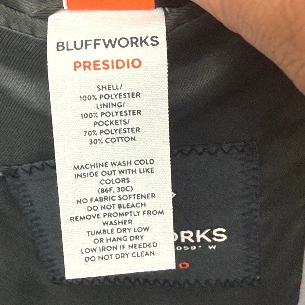 Bluffworks Presidio Blazer Mens 40R Gray Travel Sport Coat BL-BW312